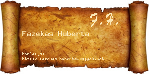 Fazekas Huberta névjegykártya